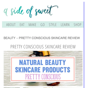 A Side Of Sweet: Pretty Conscious Skincare Review