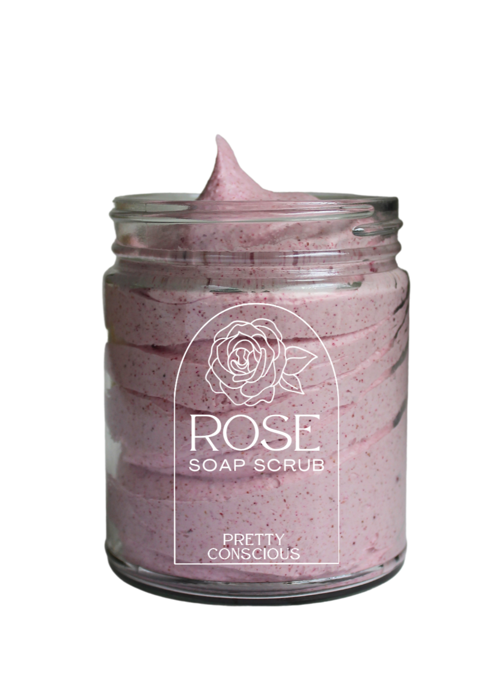 Exfoliante de jabón batido de rosa