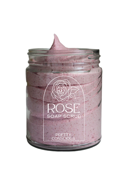 Exfoliante de jabón batido de rosa